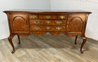 Henredon Queen Anne Solid Cherry Wood Sideboard Credenza