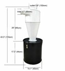 50l Woodworking Cyclone Separator Dust Collector Bucket Equipment Vacuum Cleaner