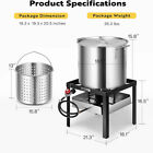 65qt  Seafood Crab Boil Pot W  45qt  Basket    110 000 Btu Propane Burner Stand