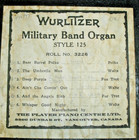 Wurlitzer Military Band Organ Rolls 125  Order Rolls You Wish  Fun Titles
