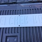 Vintage Melcher Rd Metal Street Sign Embossed Antique City Road Traffic Gas Pump