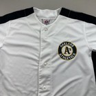 Vintage Oakland Athletics Jersey Mens Medium White True Fan Mlb Baseball Y2k