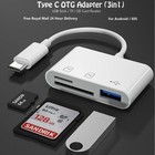3in1 Usb Stick Sd Tf Card Reader Type C Otg Adapter For Iphone All Devices