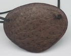 Ostrich   Leather  Brown  Replaceable Elastic  Handmade - World s Best Eye Patch