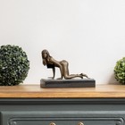 Bronze Statue Woman Sculpture Marble Female Deco Mavchi Art Decor Lady Decor