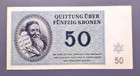 1943 Theresienstadt Ghetto Camp 50 Kronen   Judaica   Moses   Tablets