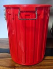 Vtg 1970s Ingrid Chicago Red Plastic Trash Can Wastebasket-mid-century Space