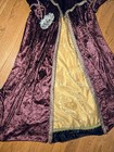 Renaissance Fair Princess Gown Costume Dress S m Velvet Gold Medieval Regal