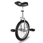 16  Silver Unicycle Cycling Scooter Circus Bike Skidproof Tire Balance Exercise