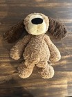 Demdaco Nat Jules Brant Puppy Dog Plush 13  Brown Floppy Soft Stuffed Toy 2016