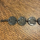 Vintage 10 Centavos Coin Bracelet  Peru Peruvian 1970s Era Souvenir 7   