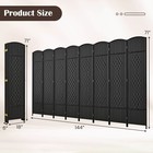 8-panel Room Divider 6 Ft Tall Folding Privacy Screen W solid Wood Frame