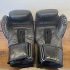 Title Black Blitz   Boxing Gloves Double Ply Leather 18 Oz Excellent Condition