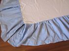 Pottery Barn Kids Baby Dust Ruffle Crib Skirt 10  Drop Blue Clean