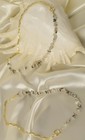 18k Gold   Black Rutilated Quartz U Chain Necklace
