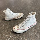 Vintage 60   s Converse Chuck Taylor All Star Blue Label White Size 9 5 Made Usa
