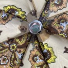 Vintage Umbrella Brown Logo Push Button By Shaw Wrist Strap Paisley Pretty