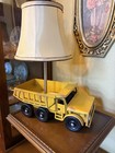 Pottery Barn Kids 2014 Metal Construction Dump Truck Accent Lamp 13 x12 