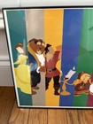 Rare Disney Beauty And The Beast Framed Print 17   x11       