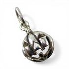 Sterling Silver Small Jack O  Lantern Charm For Bracelet Pumpkin Halloween Gift