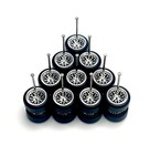 5x Sets Chrome Bbs Real Rider Wheels With Rubber Tires For 1 64 Scale Cars