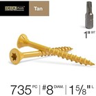 Deck Plus 48412 Wood Screws  8 X 1-5 8   Tan  5lb Box