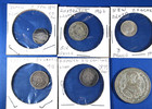 12 Silver World Coins Lot Mexico Ireland France Netherland Japan New Zealand Us
