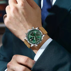 Luxury Man Watch Quartz Waterproof Luminous Date Chronograph Leather Men Wristwa