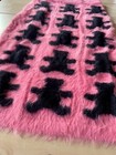 Teddy Fresh Women s Pink   Black Slim Fit Fuzzy Bear Knit Skirt Size Medium Nwt