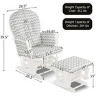 Costway Wood Baby Nursery Rocking Chai Glider And Ottoman Cushion Set