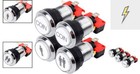 Illuminated Chrome Arcade Push Button Set - Compatible With Mame jamma