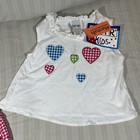 Vintage Nwt 3t Ginham Set Shorts Tank Top 90s Honors Baby Riffles Skyr Kids A1