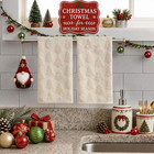 Christmas Hand Towels 13 7x29 5 Inch 2pcs Beige 3d Xmas Tree Mj04b