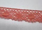 Lot Of Vintage Peachy  Pink Cotton 2  Crochet Lace Trim 13 Yards