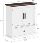 Bathroom Wall Cabinet With Drawer  Over The Toilet Storage Cabinet With Adjustab