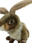 Hansa Bunny Rabbit 12  Lop Eared Hare Realistic Brown Easter Jack Rabbit Vintage
