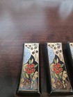 Vtg Set Of 5 Japanese Chopstick Rest Holder Hashioki Japan Floral Ceramic