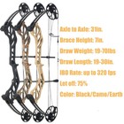 20-70lbs Hunting Compound Bow Outdoor Archery Sports Targeting Shooting Set