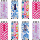 Slim Standard 12oz Can Holder For Beer soda  8 Pack Can Cooler Sleeve For Bev   