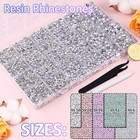 32000pcs Resin Rhinestones For Bedazzling  Silver Clear Flatback Gems For Diamon