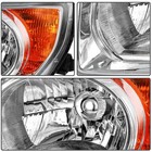 Headlight Assembly For Honda Element Black Housing Amber Reflector Clear Lens