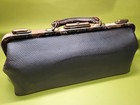 Antique Late 1800s Early 1900s Leather Doctors Gladstone Bag - 17 Inches