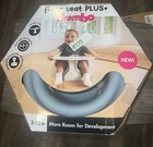 Bumbo Floor Seat Plus  Baby Booster Seat  Blue white Tray  Adjustable Harness