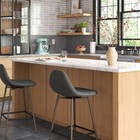 Copley Counter Height Barstool Dark Gray - Threshold  Upholstered Metal