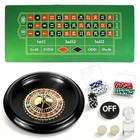 Casino Night Complete Game Set Include 16   Green Roulette Wheel 35  X 16 