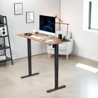 Vivo 60inch Electric Height Adjustable 60x 24inch Stand Up Desk Vintage Brown So