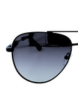 Polarized Aviator Sunglasses Retro Black Frame Blue Gradient Lens Uv