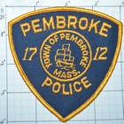 Massachusetts  Pembroke Police Dept Vintage Patch