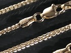 14k Solid Yellow Gold 1 50 Mm Square Wheat Chain Necklace 16    18    20    22    24   