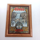 Vintage 1995 Coors Beer No  1 Nature Series Timber Wolf Mirror Sign 16x21 - Rare